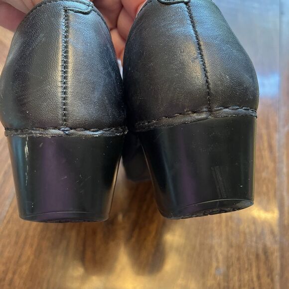 Dansko Slip-on Black Leather Buckle Clog Shoes Size US 8.5/9 EU 39 - Picture 5 of 8